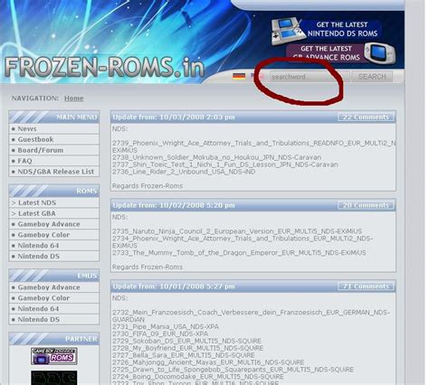 frozen roms
